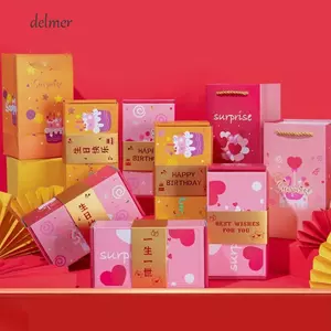 Hộp nảy bất ngờ DELMER, Hộp nổ tiền mặt vui nhộn sang trọng, Hộp mới bật lên Hộp đựng tiền giấy bất ngờ Giáng sinh