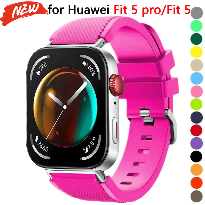 Dây đeo silicon thể thao cho Huawei Watch Fit 5 / Fit 5 Pro / Fit 4 / 4 Pro Dây đeo đồng hồ có thể thay thế Vòng đeo tay thoáng khí
