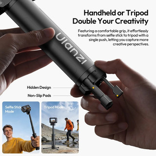 Ulanzı MT98 DJI Chân máy di động có thể gập lại cho máy ảnh hành động Insta 360 180° Có thể điều chỉnh với Vlog vít 1 / 4 "Live
