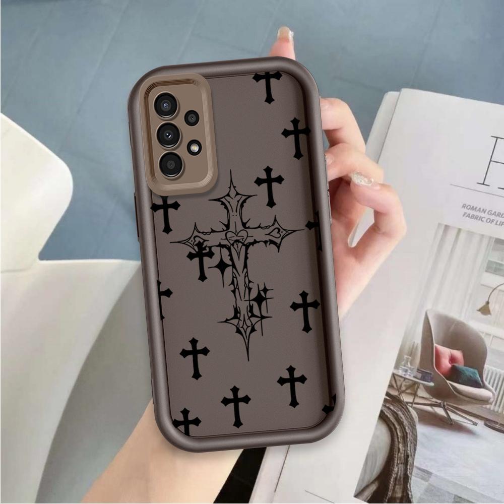 Ốp Lưng Cho Samsung A13 A23 A33 A32 A52 A52S 4G 5G Phim Hoạt Hình Silicon Nghệ Thuật Mềm Ốp lưng TPU Chrome Hearts Đeo Chéo Mắt Thiên Thần Chống Sốc Ốp Lưng