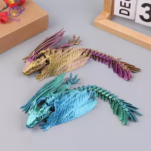 HFTOY Lông Wyvern Dragon 3D In Hình Rồng Khớp Nối Rồng 3D Đồ Chơi In Hình Thú Cưng Để Bàn ~