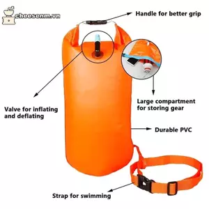 Cheenm PVC Phao Bơi Túi Khô Bơm Hơi Mở Phao Bơi Kéo Túi Nổi Chống Thấm Nước Đôi Túi Khí Nước Thể Thao An Toàn VN