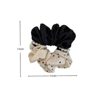 Kovoi / Satin Cloud Xếp Ly Chấm Bi Chuối Kẹp Tóc Hàn Quốc Nửa Buộc Tóc Tính Khí Đầu Lưng Kẹp Ngang Phụ Kiện