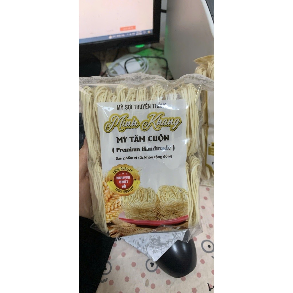 Bánh Canh, Mỳ Tăm Cuộn Minh Khang Gói 300gr. Hương Vị Truyền Thống Đậm Đà - Minh Khang Noodles