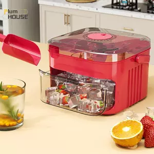 Máy làm khối 50 lít siêu lớn PlumHOUSE với khay cấp thực phẩm hai lớp dễ dàng trượt cho tủ lạnh Hoàn hảo cho rượu whisky & Cotails VN