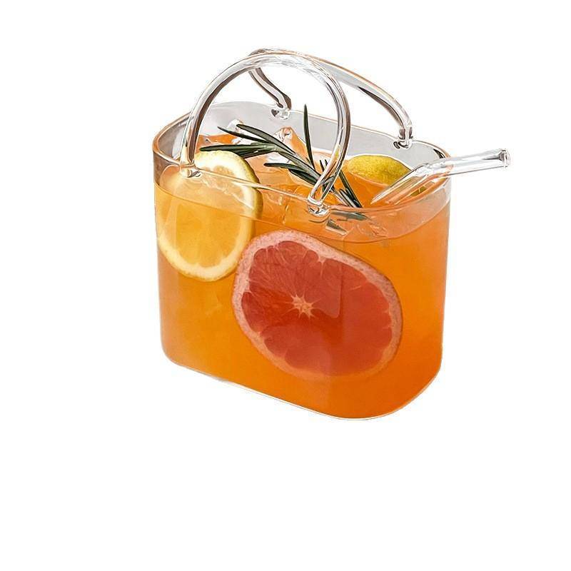 JINHF Túi Xách Hình Cốc Thủy Tinh Cho Người Yêu Cotail Di Động Trái Cây Rượu Ly Cho Tiệc Ăn Ngoài Trời HOT