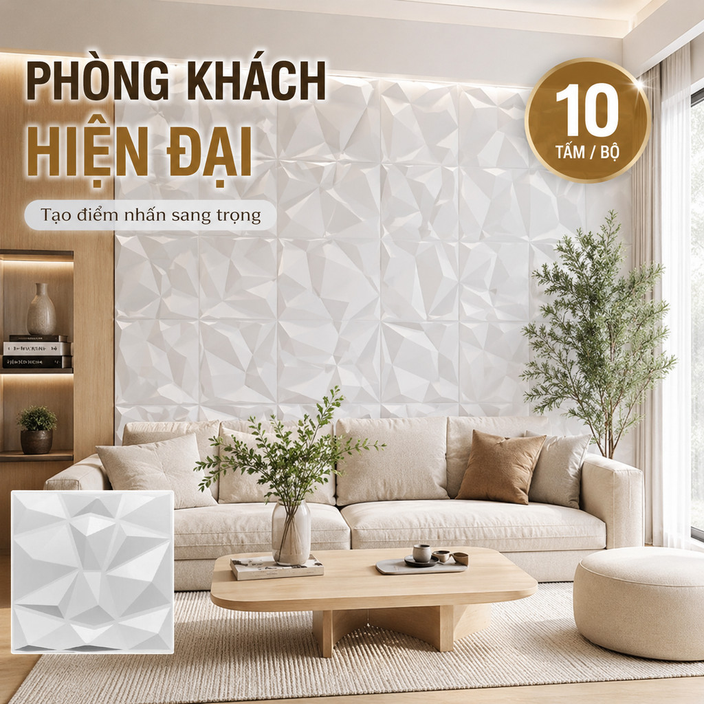 [Xả Kho] Combo 10 Tấm Ốp 3D 30x30 Siêu Rẻ - PVC Cao Cấp, Sẵn Kho Giao Nhanh | BigBuy360 - bigbuy360.vn