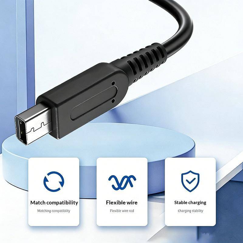 Cáp sạc JINHF Type C cho 3DS 3DSLL 3DSXL Dây đồng bộ dữ liệu chống nhiễu mạnh mẽ cho bộ điều khiển bảng điều khiển HOT