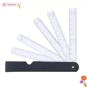 Thước đo cân BEABOUT, Thiết kế có thể gập lại Thước hình quạt bằng nhựa, Dụng cụ tỷ lệ đa tỷ lệ bền bỉ Thiết kế quần áo
