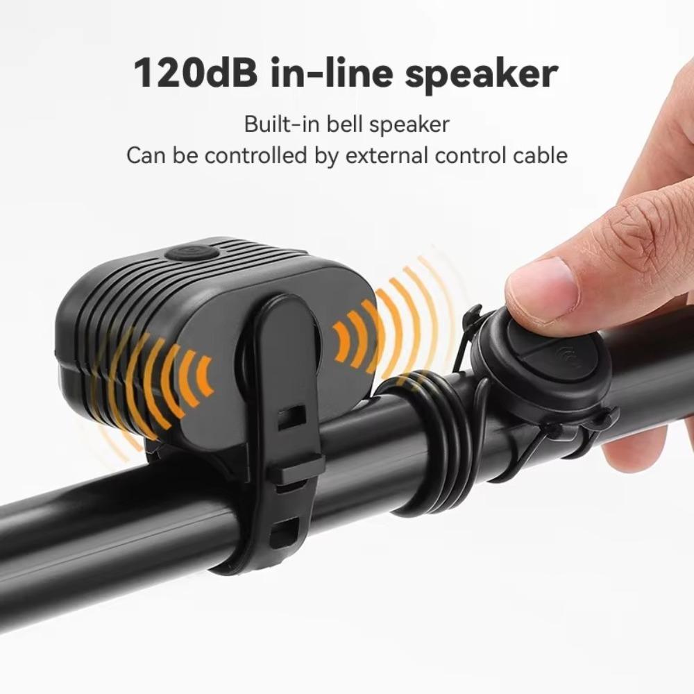 Đèn pha xe đạp tích hợp còi 120dB, đảm bảo an toàn khi di chuyển ban đêm