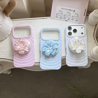 Sang Trọng Toàn Màn Hình Sóng Chấm Hoa Từ Giá Đỡ Ốp lưng Thích Hợp Cho iPhone17 16 15 14 Pro Max Chống Sốc Bảo Vệ Camera Ốp Lưng Cứng Chống Rơi