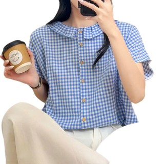 [Hàng có sẵn] Áo sơ mi nữ Cotton chất lượng cao dáng rộng, đa năng, giảm tuổi, nhẹ, mùa hè