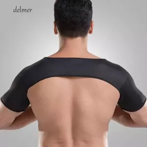 Hỗ trợ lưng vai DELMER, Bọc ấm áp Nén đeo vai thể thao Nẹp, Cử tạ quấn thể thao Tay áo thoáng khí Miếng đệm vai nam chấn thương viêm gân