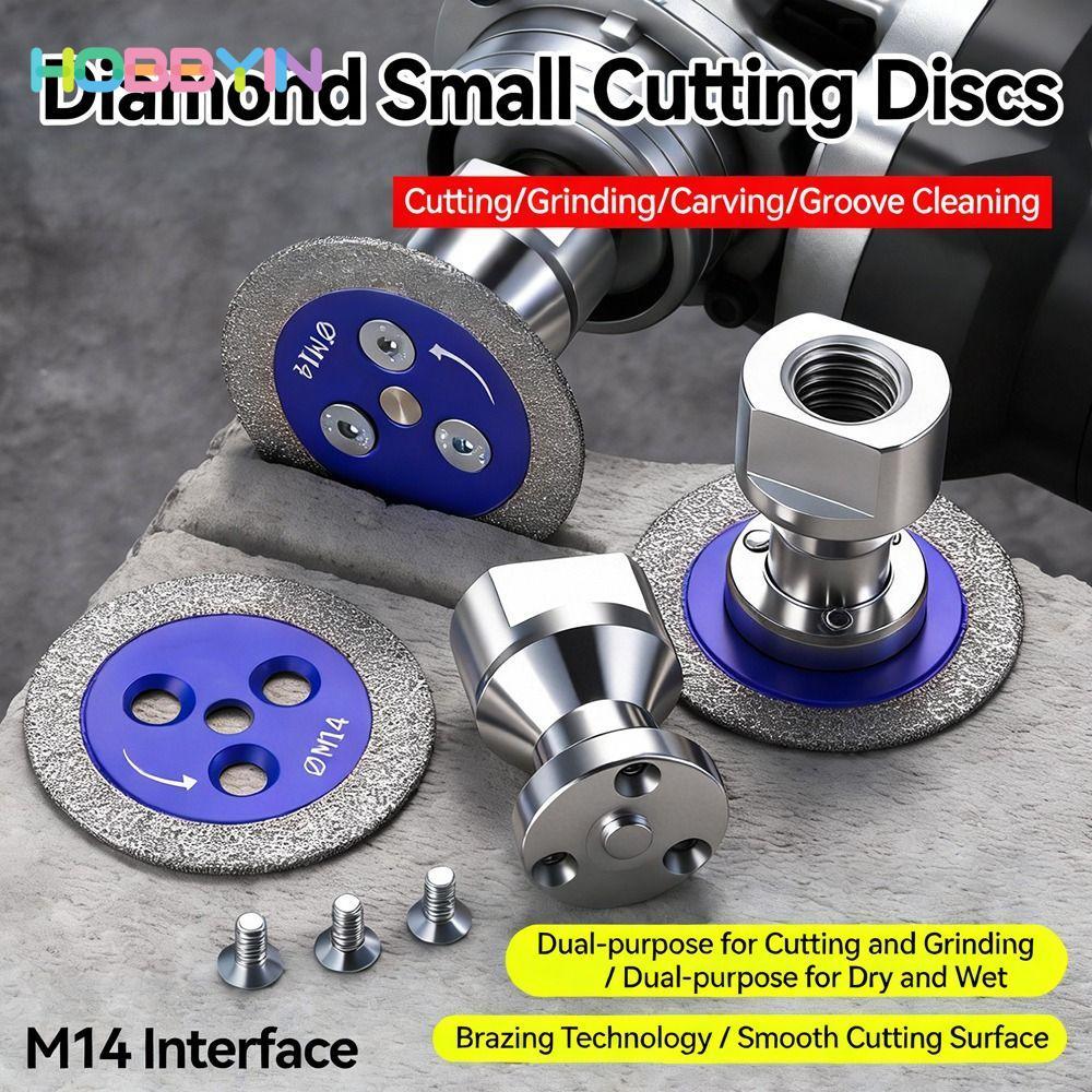 Lưỡi cưa HOBBYIN, Đĩa cắt đá ép nóng chống mài mòn, Cắt & Mài bền bỉ Sử dụng kép Độ cứng cao Cắt tròn & Mài lưỡi khắc đá sử dụng kép