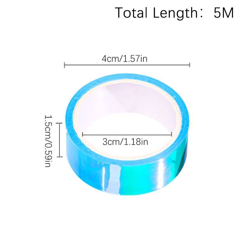 [Mar-T] 500cm Holographic RG Prismatic Glitter Tape Hoops Sti Rhythmic Gymnastics Ring Trang trí Thiết bị tập thể dục DIY Scrapbooking