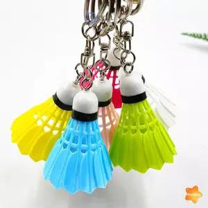 Móc khóa cầu lông mini sáng tạo dễ thương, móc chìa khóa xe, treo túi, phụ kiện trang sức, quà tặng club mới