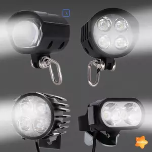 Đèn xe đạp điện 36-72V có còi xe tay ga LED 12W Đèn trước LED chống nước Đèn pha đi xe đạp cho xe đạp điện mới