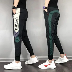 Quần VN, Mũi Nhọn, Phong Cách Nam, Phiên Bản Slim-fit, Chân Skinny, Phong Cách Influencer, Thiết Kế Khâu, Vải Co Giãn, Đen, Quần Crop, Thời Trang Nam, Phong Cách Mùa Hè