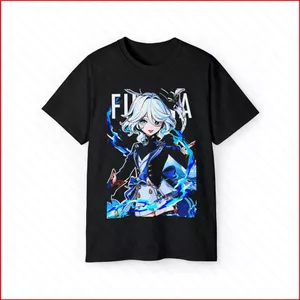 GC1 Furina Genshin Impact 220g áo thun cotton dày 110cm-6XL tay ngắn hàng đầu GC1