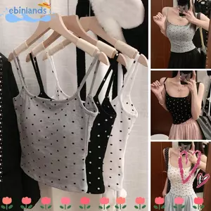 Áo Tank Mùa Hè EBINLANDS, Có Áo Bra Pad Kawaii Cami Áo Sơ Mi, Quần Lót Không Tay Dây Áo Vest Corset Cho Nữ