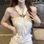 Pháp Retro Gợi Cảm Hot Girl Phong Cách Thiết Kế Niche Top Nữ Mùa Hè Phong Cách Mới Một Vai Dây Cổ Không Đều Nẹp Rộng Ôm Hơn Áo yếm Phong Cách Bán Chạy Hàng Ngày Quần Áo Nữ