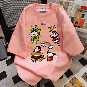 （Giao hàng 24h）Angela áo phông nữ xám ghi cổ tròn form rộng oversize áo thun hàn quốc unisex Local Bran
