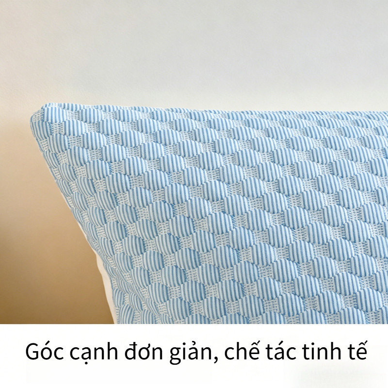 Vỏ Gối Đôi Cảm Giác Mát – Họa Tiết Chấm Bi Nổi, Vải Mềm Thoáng Khí, Kích Thước 48x180cm, Cao Cấp