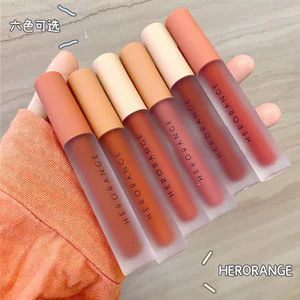 HERORANGE ~ Hàng hóa nội địa giá cả phải chăng Siêu Hot Twilight Frosted Lip Glaze Vỏ trong suốt Trắng Matte Velvet 5.19 UNDC