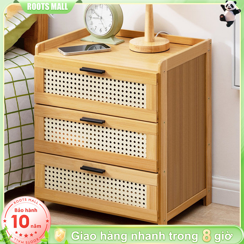 Tủ Đầu Giường Bằng Tre Thiết Kế Đơn Giản Hiện Đại Nội Thất Phòng Ngủ Cao Cấp