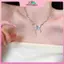 MYPANDA Thời Trang Thanh Lịch Bướm sel Mặt Dây Chuyền Nelace Cho Nữ Cô Gái Ánh Sáng Sang Trọng Tinh Tế Xương Đòn Dây Chuyền Phụ Kiện Quà Tặng.