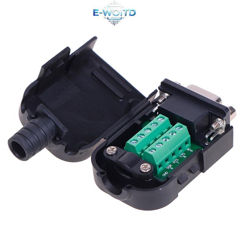 E-WOITD DB9 Kết Nối Nam Nữ 9 Pin Cắm Dây Tay RS232 RS485 Thiết Bị Đầu Cuối Đột Phá E-WOITD