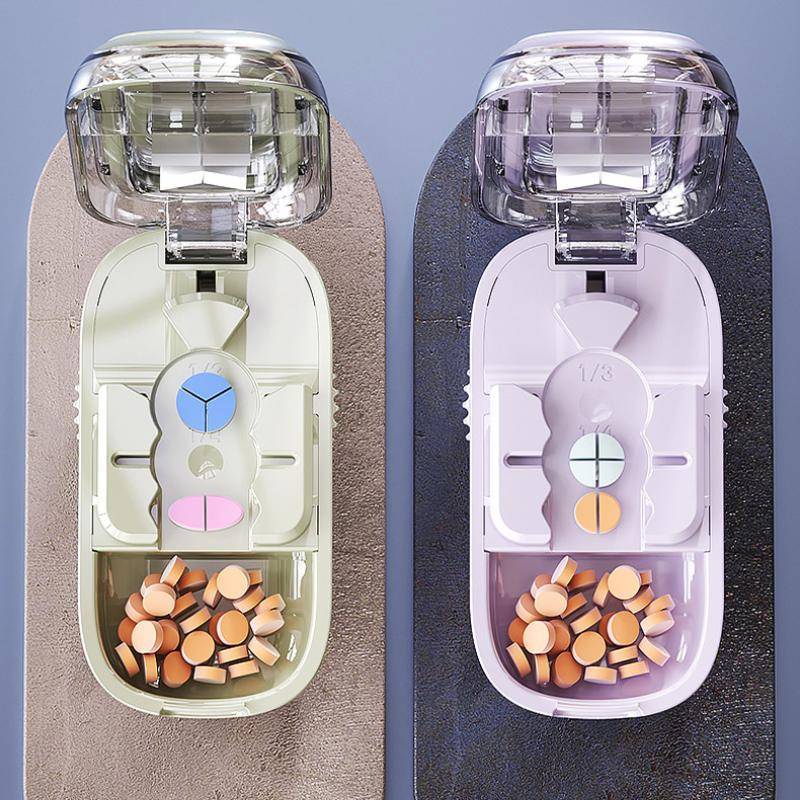 Cod 3in1 thuốc cắt chính xác cắt thành một nửa/thứ ba/quý thuốc chia tổ chức máy tính bảng di động tách thuốc splitter