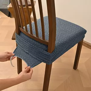 Vỏ bọc ghế ăn AWNGD lưới sọc, đệm đàn hồi, chống trượt, mềm, đơn giản cho văn phòng tại nhà