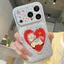 Ốp lưng iPhone họa tiết Pony hình trái tim Ốp máy ảnh da mềm cao cấp-iP7/8/X/XS/XR/11/12/13/14/15/16/17/Plus/Air/Pro/Max