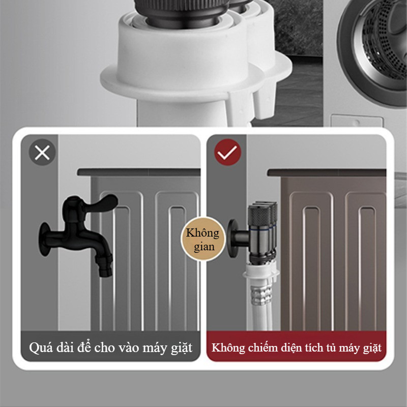 Van Chia Nước 3 Chiều Inox - Hiệu Quả Phân Dòng, Lắp Đặt Dễ Dàng Cho Máy Giặt & Hệ Thống Nước Gia Đình
