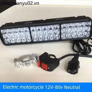 Đèn Pha led Xe Máy Siêu Sáng Mạnh 48v60v72v Xe Điện Ba Gót Sửa Đổi Đèn Pha Không Dây