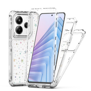 Giấy Laser Acrylic Trong Suốt Điện Thoại Cho Redmi Note 14 13 12 11 Pro Plus 12S 11S 15 15C 14C 13C 12C A3 4G 5G Bốn Góc Chống Sốc