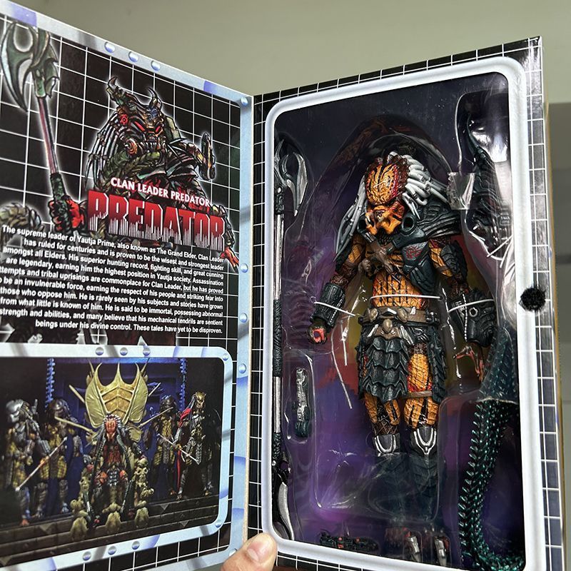NECA Predator Scarface Shaxing Concrete Chief Clan Chief Kenner Mô hình di chuyển