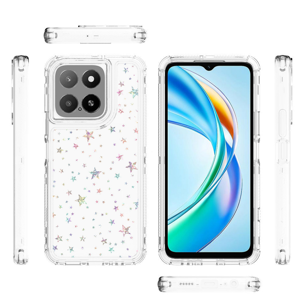 Giấy Laser Acrylic 3 TRONG 1 Làm Dày Trong Suốt Vỏ Điện Thoại Cứng Cho Huawei Honor 90 Lite Magic 6 5 Lite X9B X9A X8A X8B X7B X6B X6A X5B X40 4G 5G Bốn Góc Chống Sốc