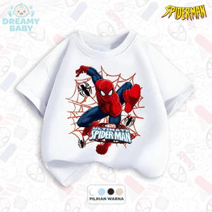COD (Hồ Chí Minh)DREAMY Áo thun trẻ em cao cấp 100% cotton, áo hình Người Nhện cho cả bé trai và bé gái