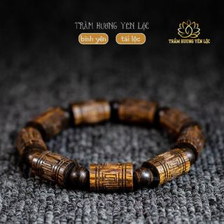 Vòng Gỗ Trầm Sánh Chìm Khắc Họa Tiết, Đồ Gỗ Tự Làm