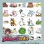 Set Sticker Các bé động vật ở farm Chống Nước Dán Laptop Vali Mũ Bảo Hiểm Sổ Tay