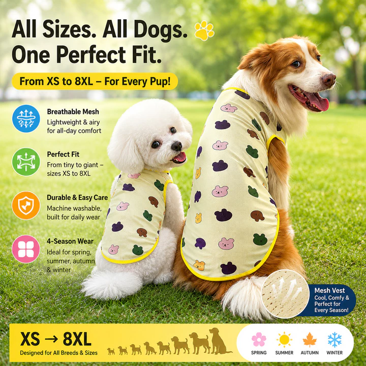 Chó Quy Mô Lớn Chó Thú Cưng Quần Áo Lưới Áo Vest Chó Mèo Corgi Golden Retriever Fadou Kem Chống Nắng Đồ Cho Thú Cưng Quần Áo