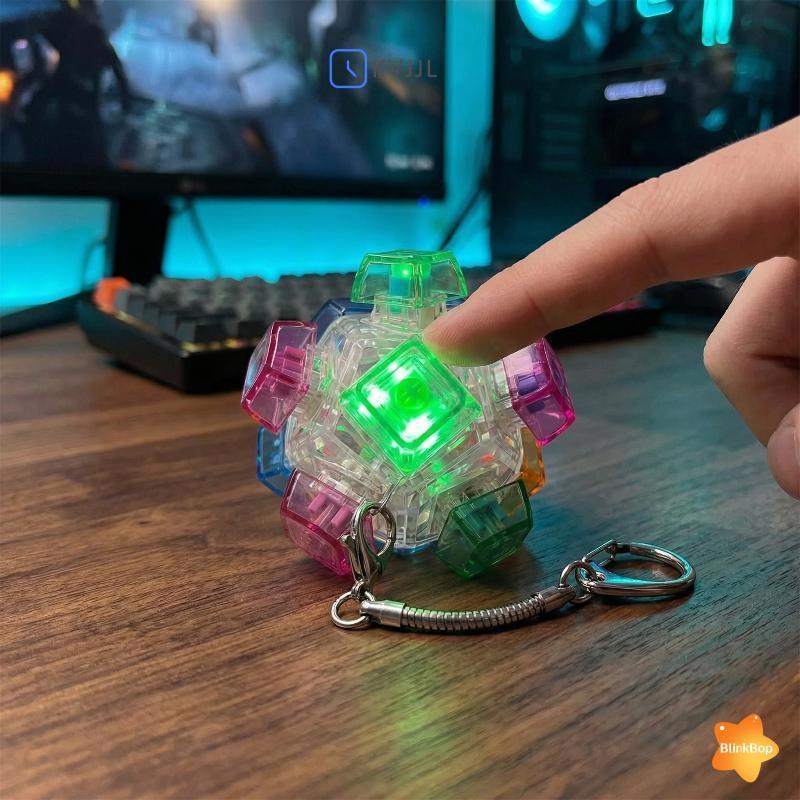 [KvJJL-t] Đèn LED 12 Phím Bật Sáng Fidget Móc Khóa Bàn Phím Mini Nút Đồ Chơi Để Giảm Căng Thẳng Kích Thước Nhà Thơ Cho Văn Phòng, Trường Học Du Lịch Mới
