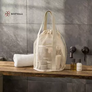< WHPHous-t > Túi đựng mỹ phẩm bằng lưới Nylon nhẹ Hộp đựng đồ trang điểm cho đồ bơi Du lịch Vệ sinh đẹp