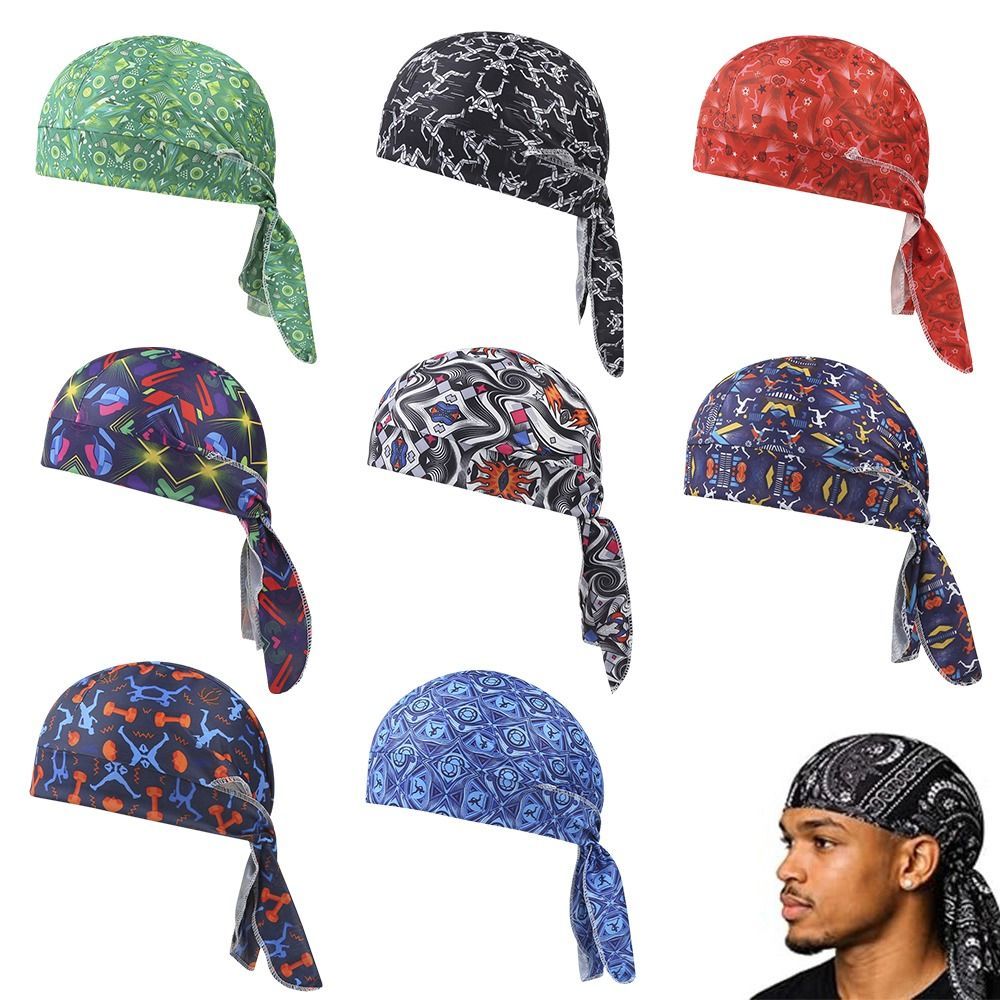 Mũ Hijab HOBBYIN, Khăn trùm đầu Bandana thoáng khí có thể điều chỉnh, Phụ kiện thời trang Đàn hồi In Paisley Mũ Bandana thoải mái Unisex
