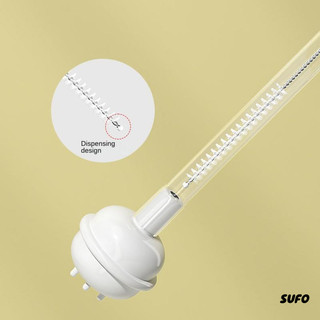 [SUFO] Bộ bàn chải bình sữa silicon ba trong một cho bé, bàn chải rơm, bàn chải núm vú