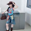 Áo Vest Graffiti Chữ Bé Gái Mùa Hè Phong Cách Mới Trẻ Em Màu Sắc Tương Phản Cổ Tròn Tất Cả Trận Đấu Áo Không Tay