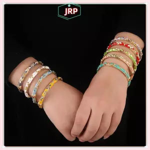 JRP Vintage Màu Vàng Men Hoa Lắc Tay Vòng Tay Mở Vòng Tay Hoa Thanh Lịch Giọng Cho Nữ Trang Trọng Dịp JRP