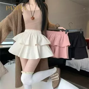 PNPIA- Váy Mini Y2K Trắng Sang Trọng Phong Cách Hàn Quốc Công Chúa Ba Lê Thẩm Mỹ Thời Trang Cao Cấp Cho Mặc Hàng Ngày